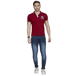 Men Blue Cross Pocket  Jeans