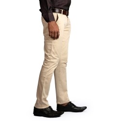 Denim Vistara Men's Slim Fit Off-White Trouser