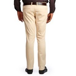 Denim Vistara Men's Slim Fit Off-White Trouser