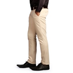 Denim Vistara Men's Slim Fit Off-White Trouser