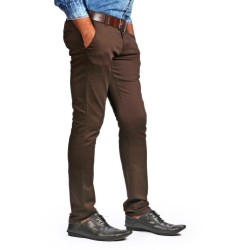 Denim Vistara Brown Colour Trouser For Men's