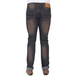 Denim Vistara Men's Dark Blue Torn Ripped Slim Fit Jeans