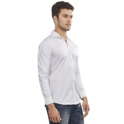 Royal Spider Men's Casual White Solid Shirt