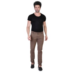 Denim Vistara Men's Brown Slim Fit Jeans