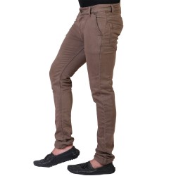 Denim Vistara Men's Brown Slim Fit Jeans