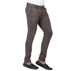 Denim Vistara Men's Green Brown Slim Fit Jeans