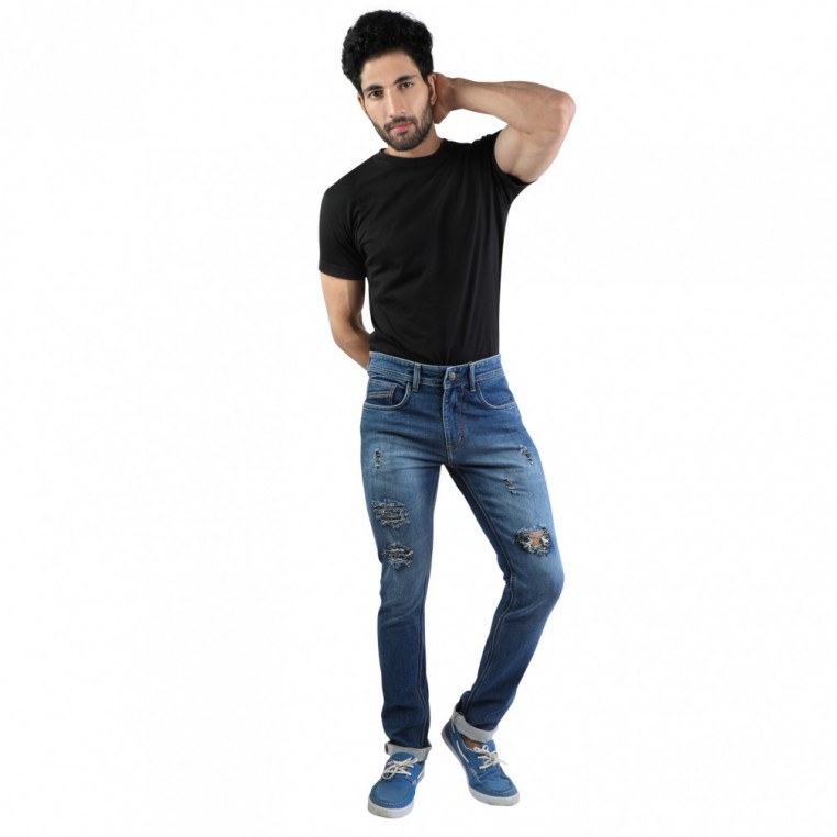 Printed Damage Jeans Funky Style For Men, Blue at Rs 445/piece in New Delhi  | ID: 20646101355