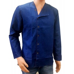 Denim Vistara - Denim Chinese kurta