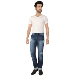 Damage Comfort Fit Denim Vistara Jeans For Men