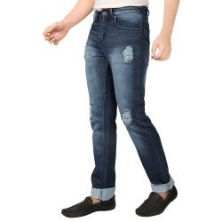 Damage Comfort Fit Denim Vistara Jeans For Men