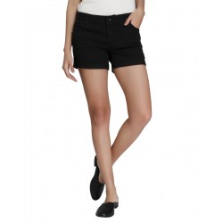 Denim Vistara Black Denim Shorts for Women DV-S005