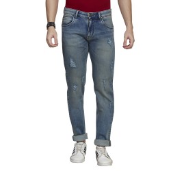 Denim Vistara Blue Men's Torn Jeans