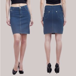 Women Blue Denim Skirt