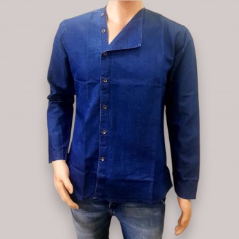 Denim Vistara - Denim Chinese kurta